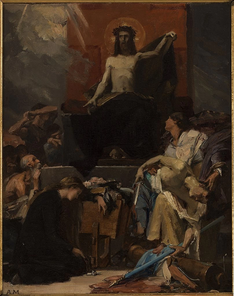 Albert Maignan - Schizzo per la chiesa di Saint, Nicolas, des, Champs, Cristo Redentore, Musée des Beaux, Arts de la ville de Paris